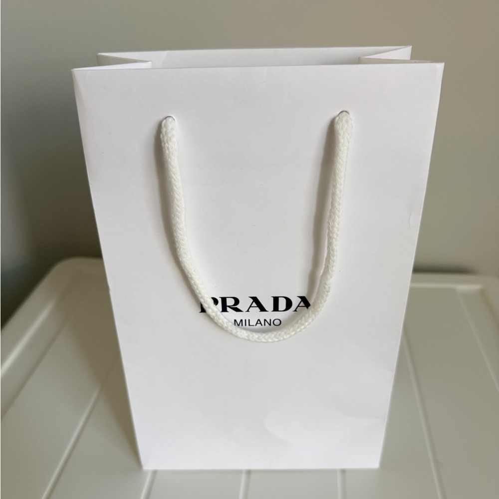 PRADA Authentic White Shopping Gift Bag